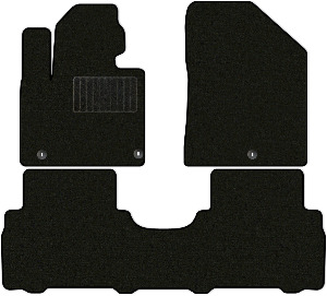 Коврики текстильные "Стандарт" для Kia Sorento Prime III (suv  5 мест / UM) 2014 - 2018, черные, 3шт.