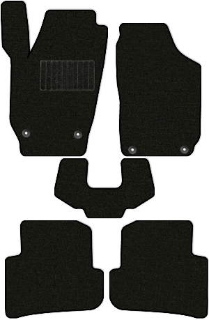 Коврики "Стандарт" в салон Skoda Fabia II (универсал / 5J5) 2007 - 2010, черные 5шт.