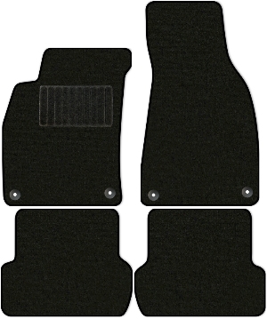 Коврики текстильные "Стандарт" для Audi A4 II (кабриолет / B6) 2000 - 2006, черные, 4шт.