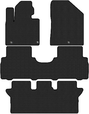 Коврики "EVA сота" в салон Kia Sorento Prime III (suv  7 мест / UM) 2014 - 2018, черные 4шт.