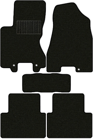 Коврики текстильные "Стандарт" для Nissan X-Trail II (suv / T31) 2011 - 2015, черные, 5шт.