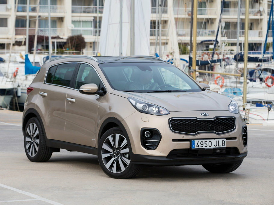 Коврики ЭВА "EVA ромб" для Kia Sportage IV (suv / QL) 2016 - 2019, черные, 4шт.